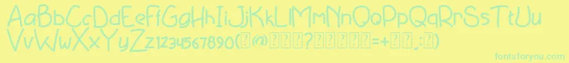 Deviato free Font – Green Fonts on Yellow Background