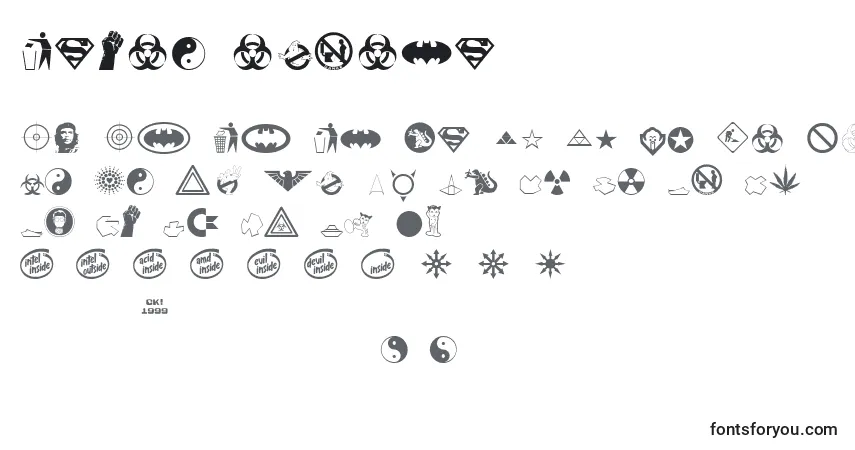 Шрифт Devil inside – алфавит, цифры, специальные символы
