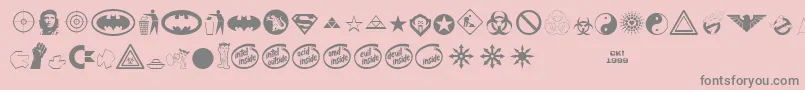 Devil inside Font – Gray Fonts on Pink Background