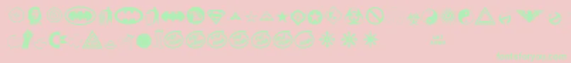 Devil inside Font – Green Fonts on Pink Background