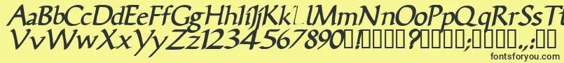 VicisskBolditalic Font – Black Fonts on Yellow Background