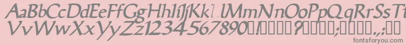 VicisskBolditalic Font – Gray Fonts on Pink Background