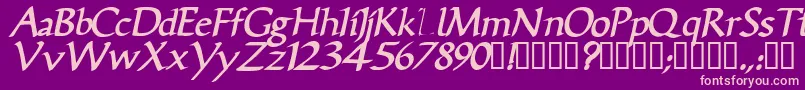 VicisskBolditalic Font – Pink Fonts on Purple Background