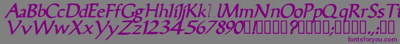 VicisskBolditalic Font – Purple Fonts on Gray Background