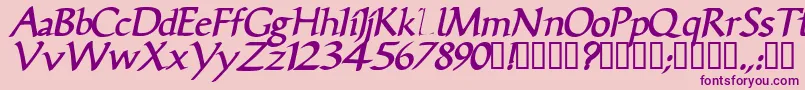 VicisskBolditalic Font – Purple Fonts on Pink Background
