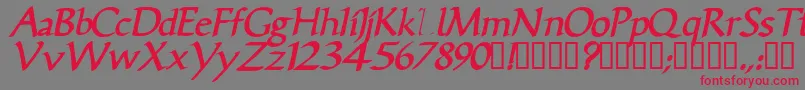 VicisskBolditalic Font – Red Fonts on Gray Background