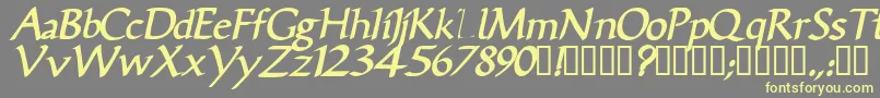 VicisskBolditalic Font – Yellow Fonts on Gray Background