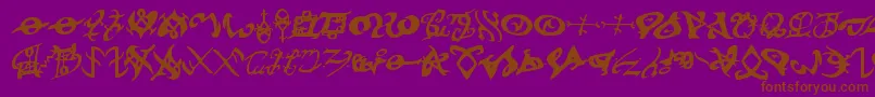 devilstongue Font – Brown Fonts on Purple Background