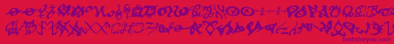 devilstongue Font – Purple Fonts on Red Background