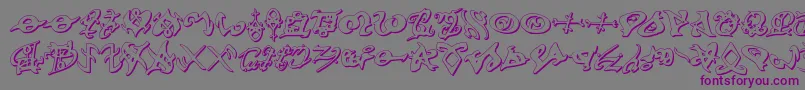 Police devilstongue3d – polices violettes sur fond gris