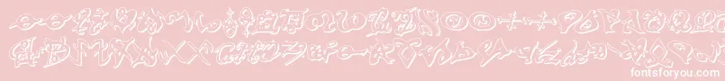 devilstongue3d-Schriftart – Weiße Schriften auf rosa Hintergrund