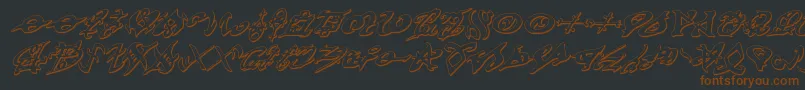 devilstongue3dital Font – Brown Fonts on Black Background