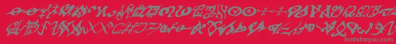 devilstongueital-Schriftart – Graue Schriften auf rotem Hintergrund
