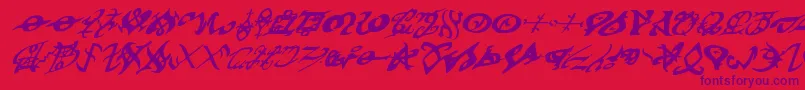 Шрифт devilstongueital – фиолетовые шрифты на красном фоне