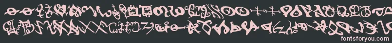 devilstongueleft Font – Pink Fonts on Black Background