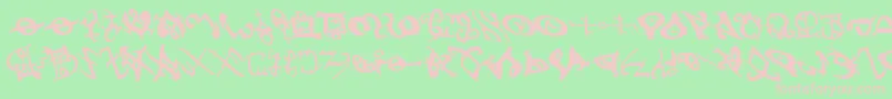 devilstongueleft Font – Pink Fonts on Green Background