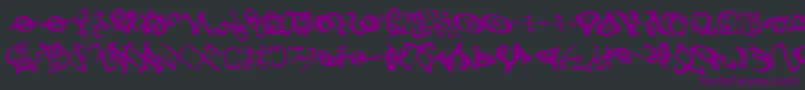 devilstongueleft Font – Purple Fonts on Black Background