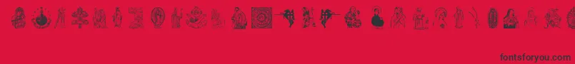 DEVOTO FONT Font – Black Fonts on Red Background