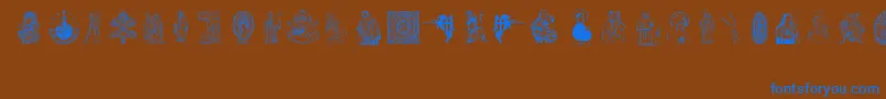 En savoir plus sur la police DEVOTO FONT Police DEVOTO FONT – polices bleues sur fond brun