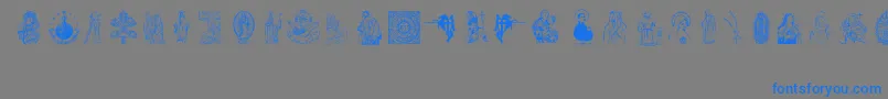 fuente DEVOTO FONT – Fuentes Azules Sobre Fondo Gris