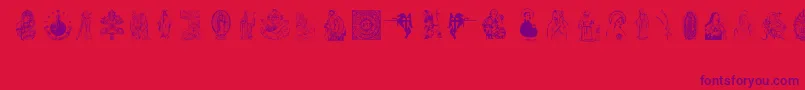 DEVOTO FONT Font – Purple Fonts on Red Background