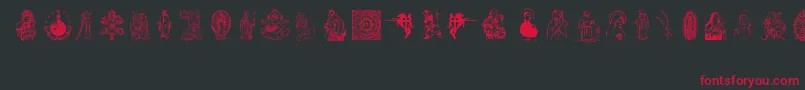 フォントDEVOTO FONT – 黒い背景に赤い文字