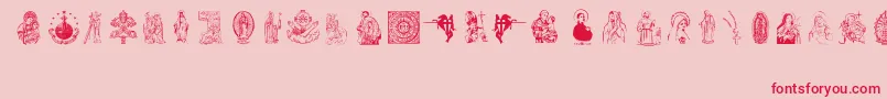 DEVOTO FONT Font – Red Fonts on Pink Background