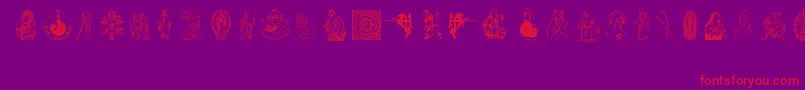 Шрифт DEVOTO FONT – красные шрифты на фиолетовом фоне