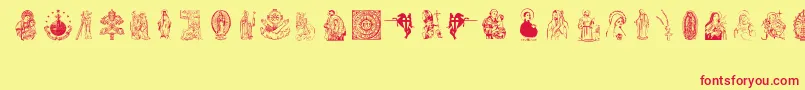 DEVOTO FONT Font – Red Fonts on Yellow Background