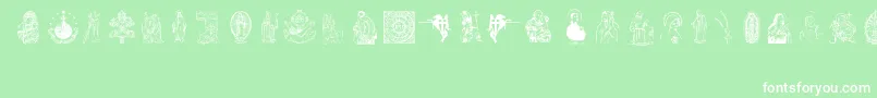 Fonte DEVOTO FONT – fontes brancas em um fundo verde