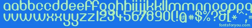 DF66C   -Schriftart – Grüne Schriften auf blauem Hintergrund