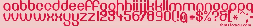 DF66C   -Schriftart – Rote Schriften auf rosa Hintergrund