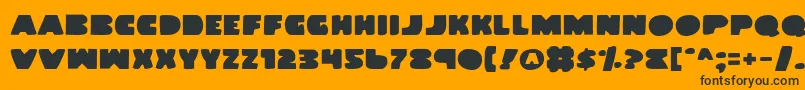 Landwv2 Font – Black Fonts on Orange Background