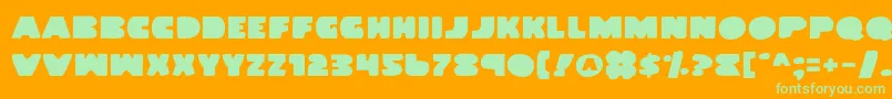 Landwv2 Font – Green Fonts on Orange Background