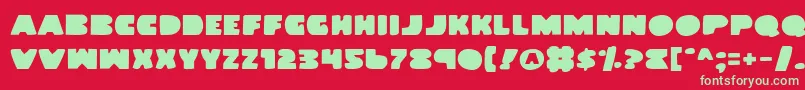 Landwv2 Font – Green Fonts on Red Background