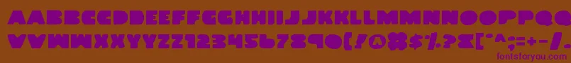 Landwv2 Font – Purple Fonts on Brown Background