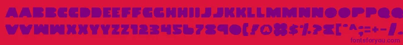 フォントLandwv2 – 赤い背景に紫のフォント