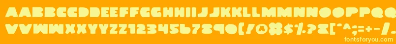 Landwv2 Font – Yellow Fonts on Orange Background
