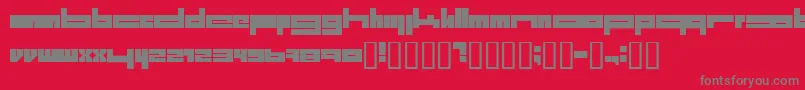 1.Laitos Font – Gray Fonts on Red Background