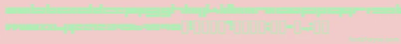1.Laitos Font – Green Fonts on Pink Background