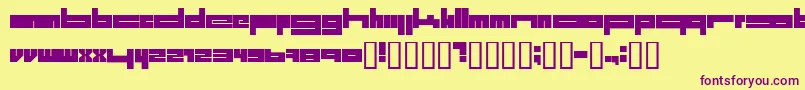 1.Laitos Font – Purple Fonts on Yellow Background