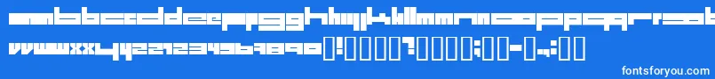 Шрифт 1.Laitos – белые шрифты на синем фоне
