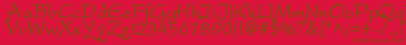 dfdro  b Font – Brown Fonts on Red Background