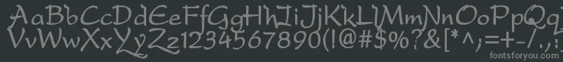 フォントdfdro  b – 黒い背景に灰色の文字