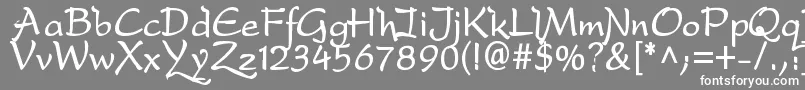 フォントdfdro  b – 灰色の背景に白い文字