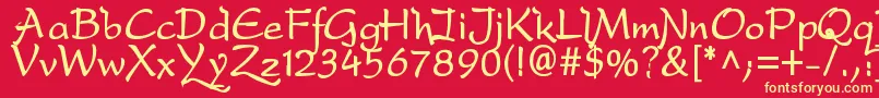 dfdro  b Font – Yellow Fonts on Red Background