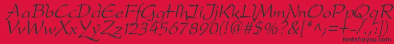 dfdro  i-Schriftart – Schwarze Schriften auf rotem Hintergrund