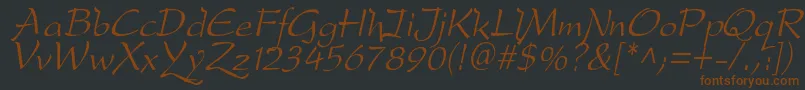 dfdro  i Font – Brown Fonts on Black Background