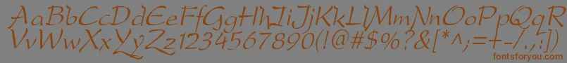 dfdro  i Font – Brown Fonts on Gray Background