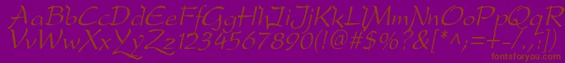 dfdro  i Font – Brown Fonts on Purple Background